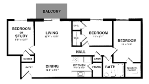 Three Bedroom Layout